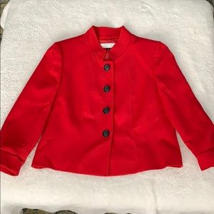 Tahari Arthur S Levine Red  3/4 Sleeve Blazer